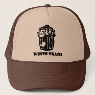 Gorra De Camionero Cubo de la basura de la basura blanca