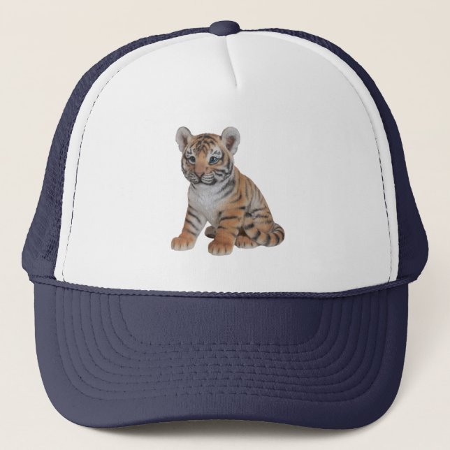 Gorra De Camionero Cubo de tigre para bebé (Anverso)