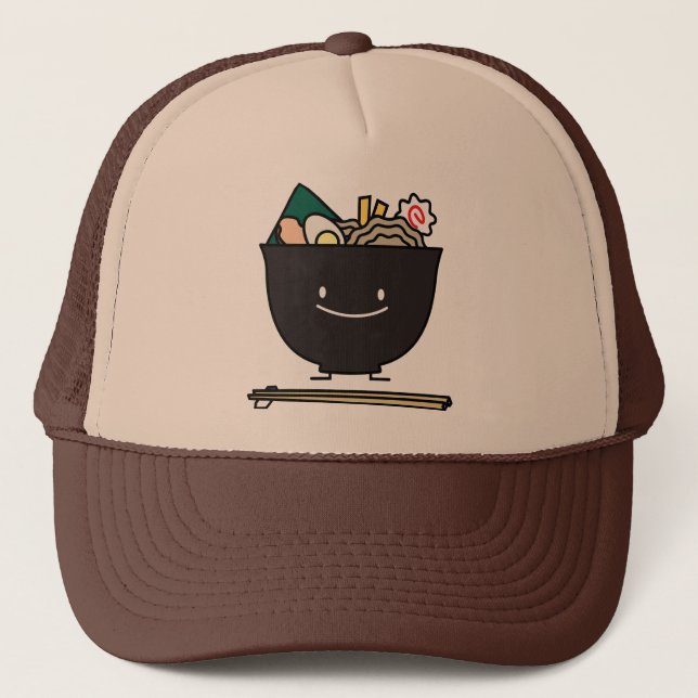 Gorra De Camionero Cuenco feliz de los Ramen (Anverso)