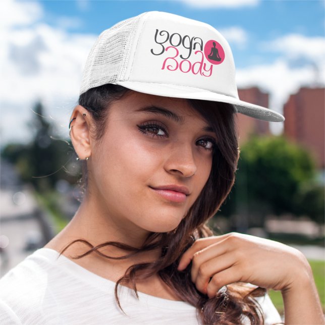 Gorra De Camionero Cuerpo de yoga con gráfico de yoga pose (Subido por el creador)