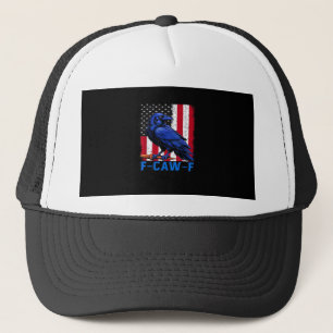 Gorra De Camionero Cuervo Cuervo Divertido F-Caw-F Minimal Limpio