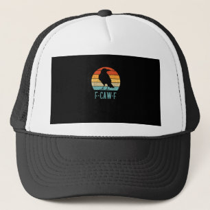 Gorra De Camionero Cuervo F-Caw-F Ave Atardecer Retro Vintage F-Caw-F