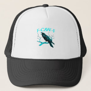 Gorra De Camionero Cuervo F-Caw-F Pájaro Divertido Diseño Retro Creat