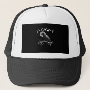 Gorra De Camionero Cuervo F-Caw-F Pájaro Divertido Genial Único