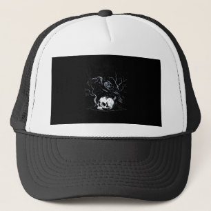 Gorra De Camionero Cuervo, F-Caw-F Pájaro Divertido Luna Gótico Humor