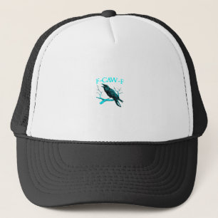 Gorra De Camionero Cuervo F-Caw-F Pájaro Divertido Retro