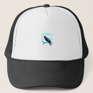 Gorra De Camionero Cuervo F-Caw-F Pájaro Divertido Retro