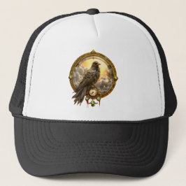 Gorra De Camionero Cuervo Guardián del Tiempo – Relojería Gótica