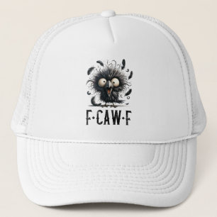 Gorra De Camionero Cuervo negro divertido F-Caw-F Cuervo negro Pájaro