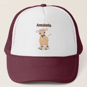 Gorra De Camionero Cuidada jersey feliz vaca y personalizado de flore