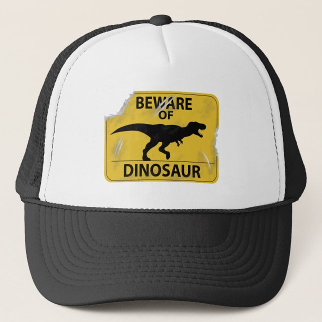 Gorra De Camionero Cuidado con los dinosaurios (dañados) (Anverso)