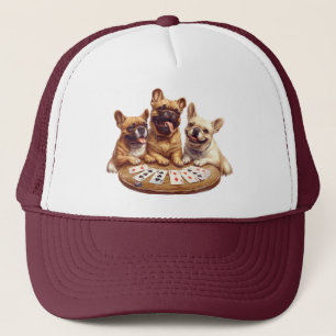 Gorra De Camionero Cuidados Bulldoges franceses jugando cartas