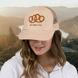 Gorra De Camionero Cuidados dobles pretzels: comida divertida, tu lem
