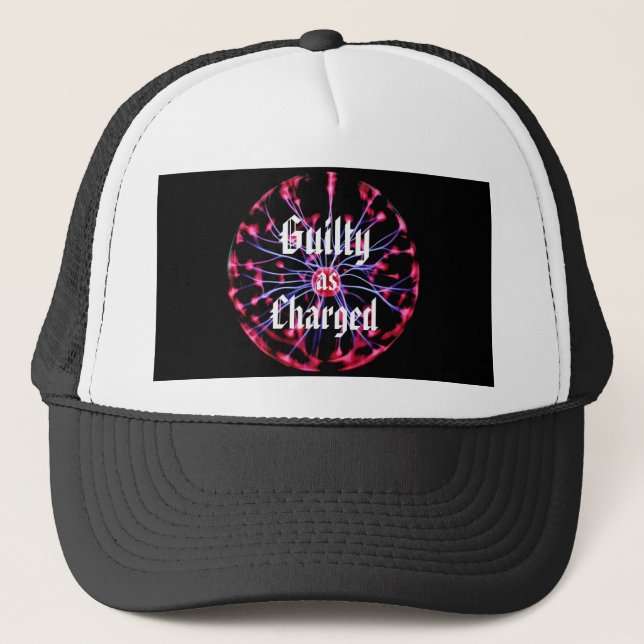 Gorra De Camionero Culpable como bola de plasma cargada (Anverso)