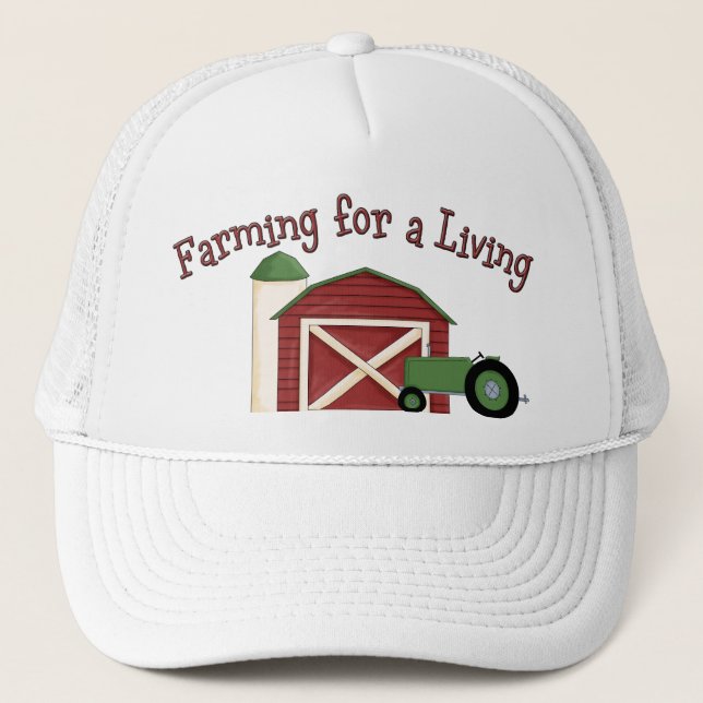 Gorra De Camionero Cultivo para un casquillo vivo del tractor del (Anverso)