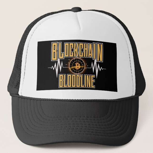 Gorra De Camionero Cultura criptográfica codificada de Blockchain Blo (Anverso)