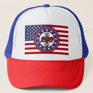 Gorra De Camionero Cumpleaños 250 de América 1776-2026 Cruz Áspera Fl