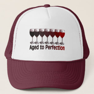 Gorra De Camionero Cumpleaños del Vino Rojo