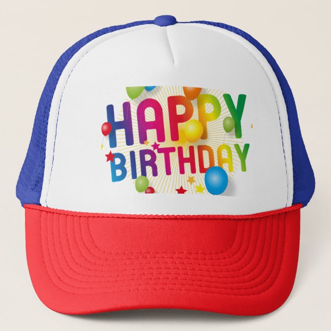 Gorra De Camionero cumpleaños feliz (Anverso)