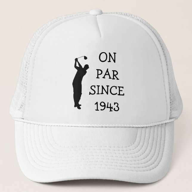 Gorra De Camionero Cumpleaños Golfer Funny 80th happy Dad Par (Anverso)