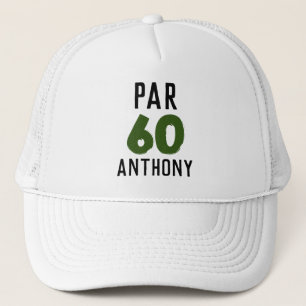Gorra De Camionero Cumpleaños Golfista Divertido 60 Feliz Papá Par