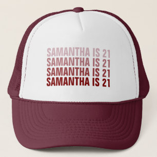 Gorra De Camionero Cumpleaños personalizado 21 30 40 50 60 70