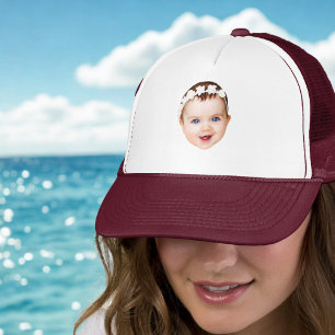 Gorra De Camionero Cumpleaños personalizado para niños con cara en la