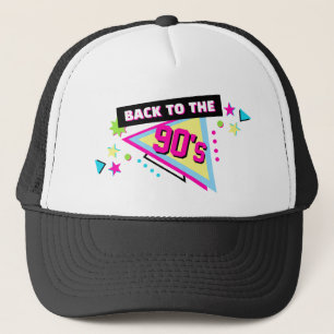Gorra De Camionero Cumpleaños Retro Colorido de Neón Volver a los 90