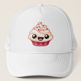 Gorra De Camionero Cupcake Rojo/Blanco - Salto Feliz