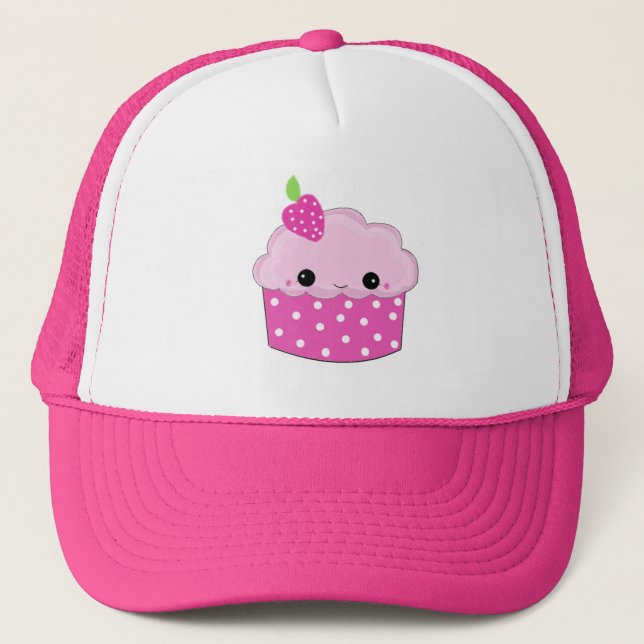 Gorra De Camionero Cupcake Rosa (Anverso)