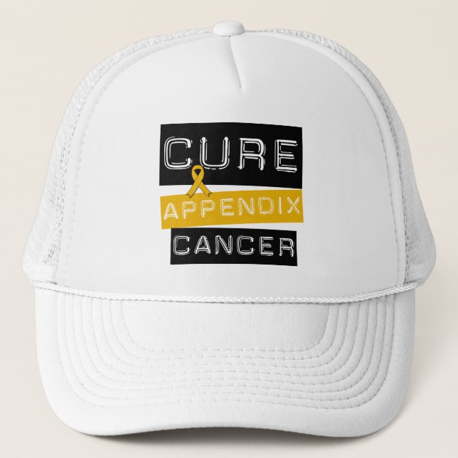Gorra De Camionero CURE Apéndice Cancer (Anverso)
