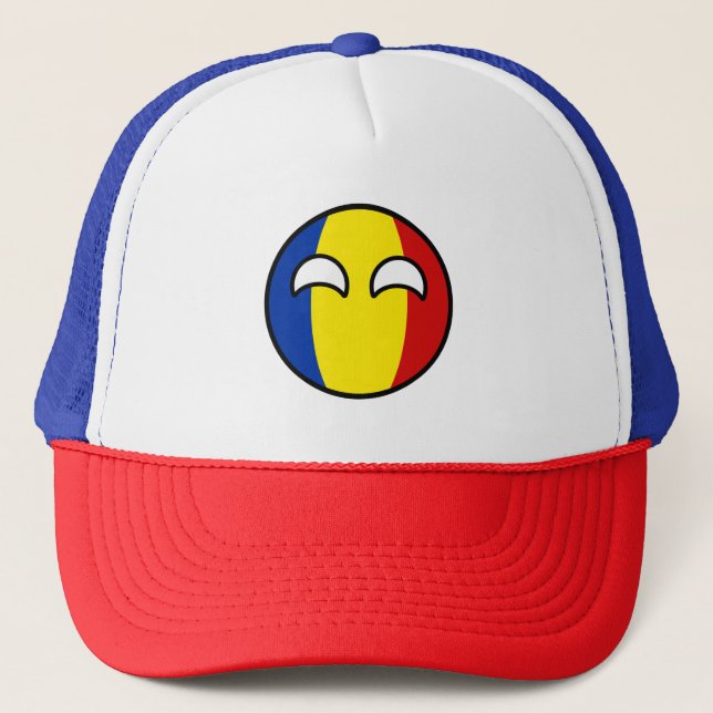 Gorra De Camionero Curioso trending topic Geeky Rumanía (Anverso)