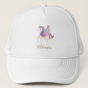 Gorra De Camionero Curta simple de Rainbow Unicorn personalizada