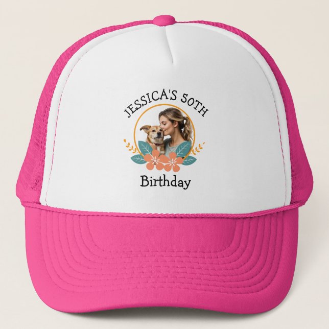 Gorra De Camionero Custom 20th 30th 40th 50th 60th 70 Birthday Squad  (Anverso)