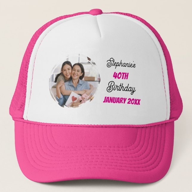 Gorra De Camionero Custom 30th 40th 50th 60th Brunsh Birthday (Anverso)