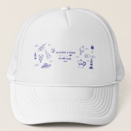 Gorra De Camionero Custom Andiamo a Roma Italy Family Vacation Blue