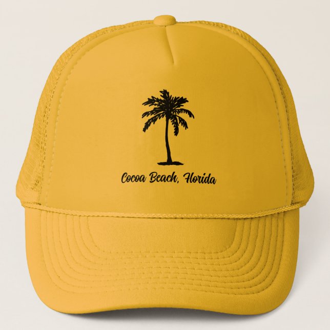Gorra De Camionero Custom Beach Palm Tree Nautical (Anverso)