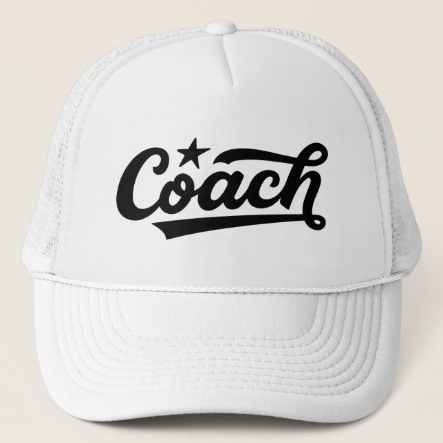 Gorra De Camionero Custom Coach Trucker Hat – Personalized Team Logo  (Anverso)