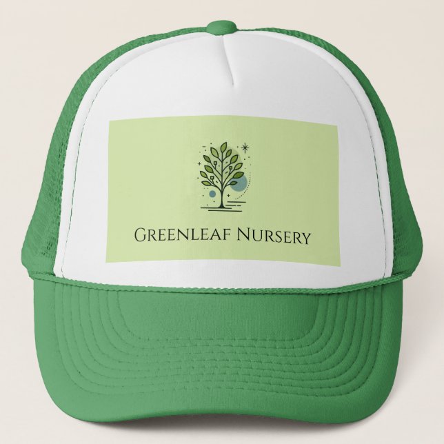 Gorra De Camionero Custom Greenleaf Nursery Branding  (Anverso)