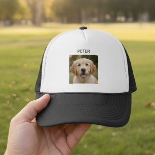 Gorra De Camionero Custom Pet Photo Trucker Hat Personalized Dog 