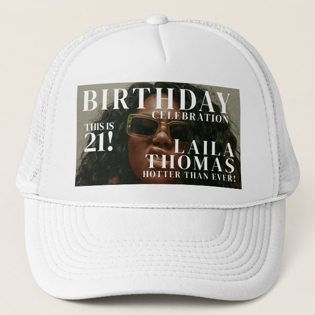 Gorra De Camionero Custom Photo Birthday Party Magazine Cover  (Anverso)