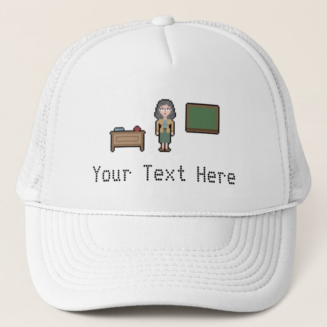 Gorra De Camionero Custom Pixel Female Teacher (Anverso)