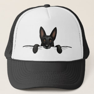 Gorra De Camionero Cuta de perro de pastor de alemán negro