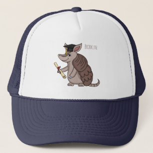 Gorra De Camionero Cute armadillo with graduation cap cartoon