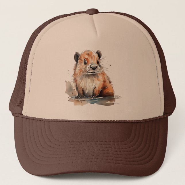 Gorra De Camionero Cute Beaver (Anverso)