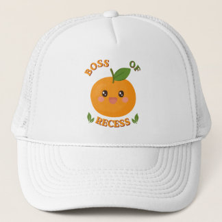Gorra De Camionero Cute Boss Of Recess Orange Kids Trucker Hat