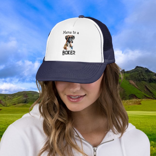 Gorra De Camionero Cute Boxer Mama Brown personalize (Elegant)