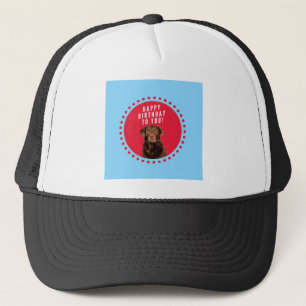Gorra De Camionero Cute Brown Labrador Recuperador Perro Feliz Cumple