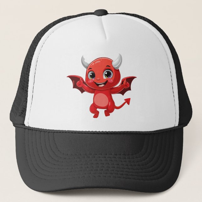 Gorra De Camionero Cute cartoon flying devil (Anverso)
