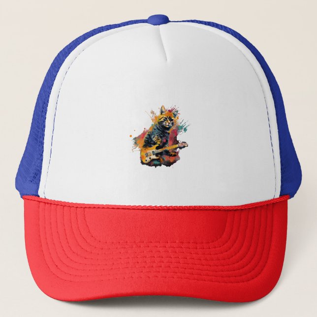 Gorra De Camionero cute cat rocks tar design  (Anverso)